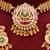 Gold plated multicolor stones royal necklace set