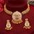 Gold plated multicolor stones royal necklace set