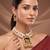 Gold plated elephant pendant choker necklace set