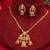Gold plated green stones royal kundan necklace set