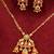 Gold plated green stones royal kundan necklace set