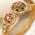 Gold plated multicolor royal kundan bangles set