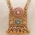 Gold plated mint green stone necklace set