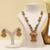 Antique gold plated multicolor royal long necklace set