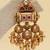 Antique gold plated multicolor royal long necklace set