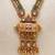 Antique gold plated multicolor royal long necklace set