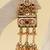 Antique gold plated long haar kundan necklace set
