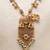 Gold plated royal elephant pendant necklace set