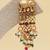 Gold plated royal elephant pendant necklace set