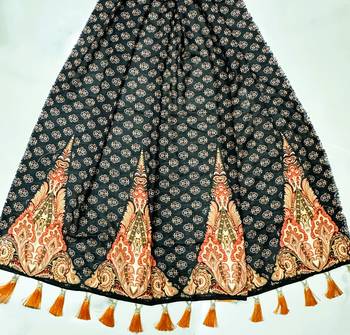 black rayon navratri lehenga choli with dupatta 8