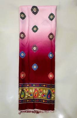pink white digital print cotton navratri lehenga set 5