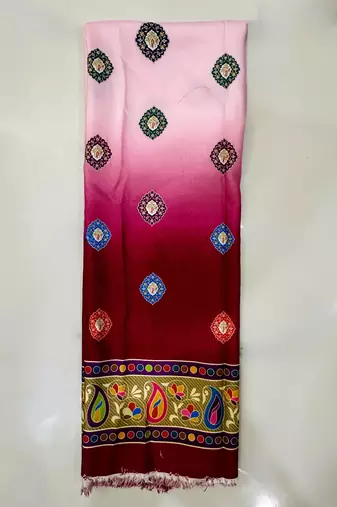 Navratri Ajrakh Print Rayon Lehenga Choli & Blouse With Dupatta