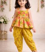 Girls floral kurti & dhoti