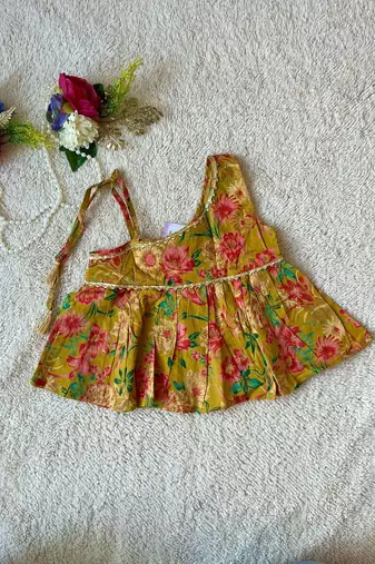 Girls floral kurti & dhoti