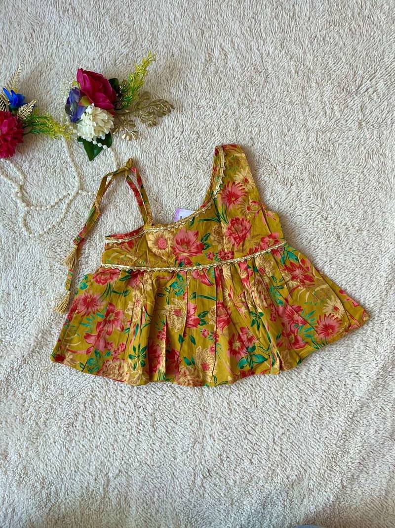 Girls floral kurti & dhoti