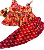 Maroon floral kurta set