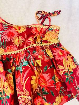 Maroon floral kurta set 2