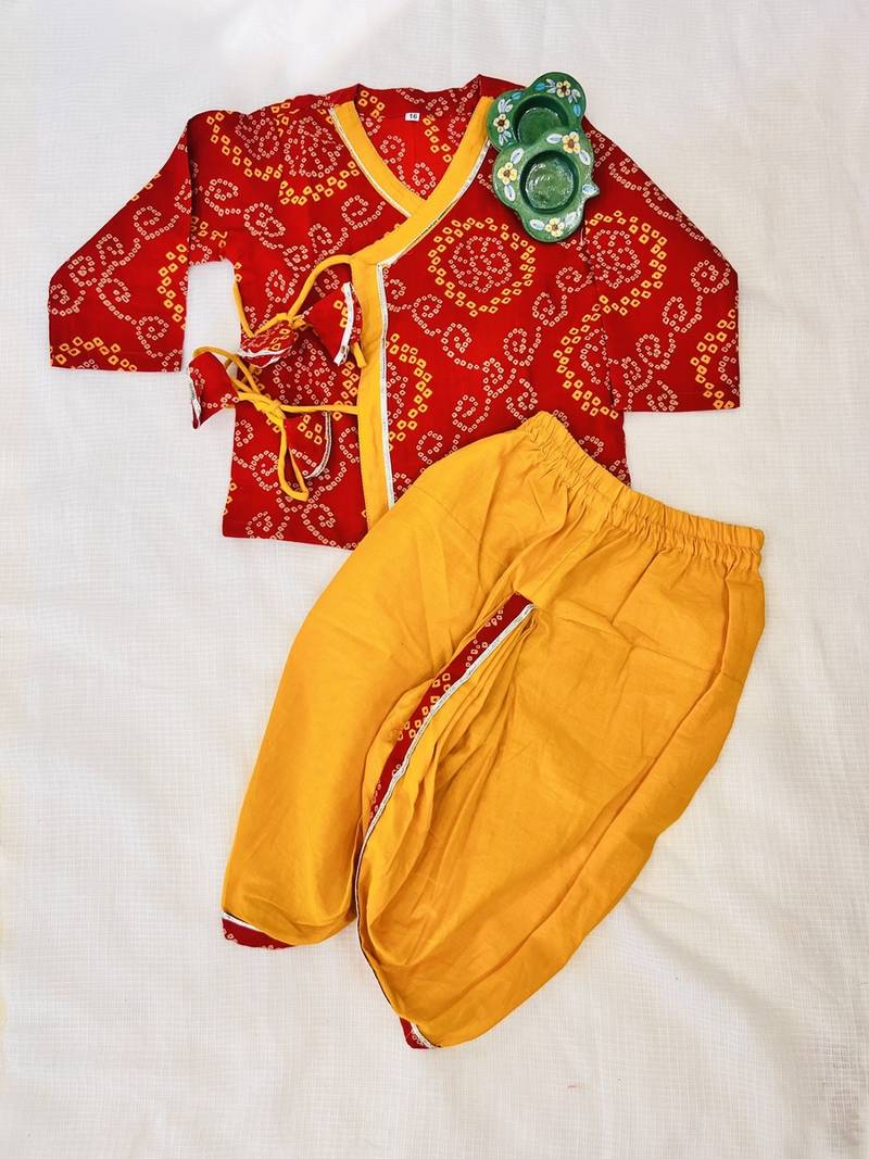 Krishna bandhej dhoti set