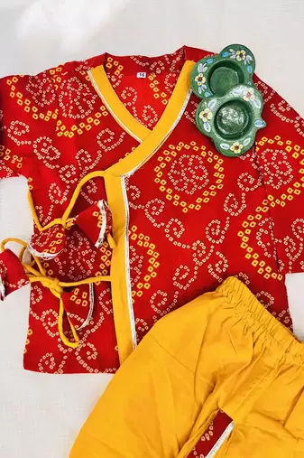 Krishna bandhej dhoti set