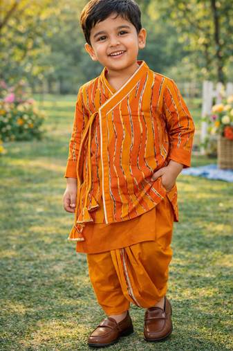 Krishna leheriya dhoti set