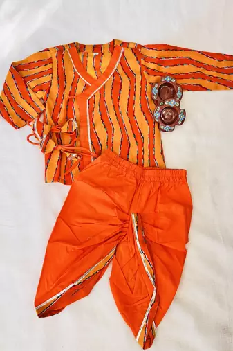 Krishna leheriya dhoti set