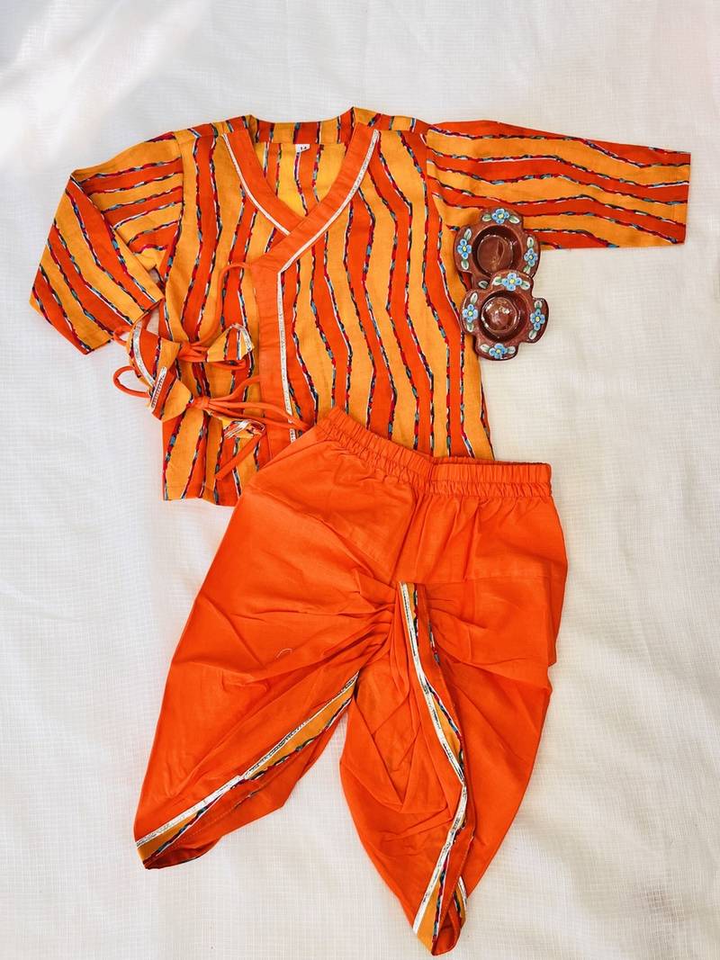 Krishna leheriya dhoti set