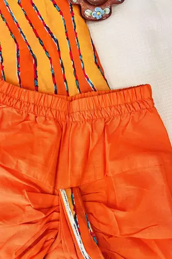 Krishna leheriya dhoti set