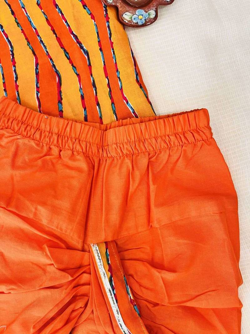 Krishna leheriya dhoti set