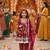 Girls maroon floral kurta set