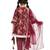 Girls maroon floral kurta set