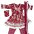Girls maroon floral kurta set