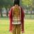 Mustard floral kurta set