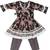 Black floral kurta flare set