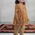 Mustard floral kurta flare set