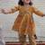 Mustard floral kurta flare set