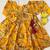 Mustard floral kurta flare set