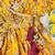 Mustard floral kurta flare set