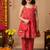 Red jaipuri print kurta set