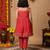 Red jaipuri print kurta set