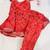 Red jaipuri print kurta set
