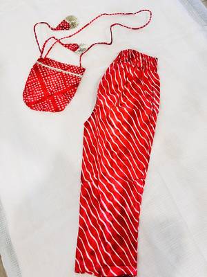 Red jaipuri print kurta set 5