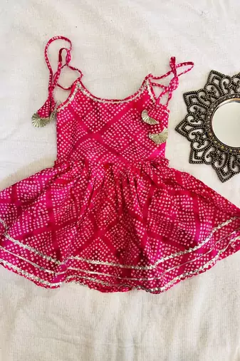 Rani pink jaipuri kurta set