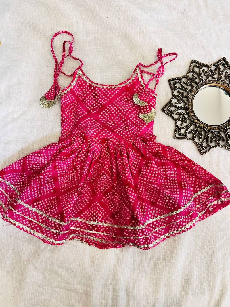 Rani pink jaipuri kurta set