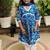 Blue floral kurta flare set