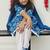 Blue floral kurta flare set