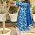 Blue floral kurta flare set