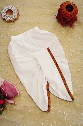 Mustard kurta dhoti set with jacket