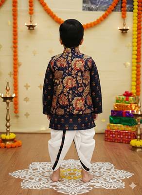 Kurta dhoti jacket set 2
