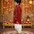 Maroon block print dhoti set