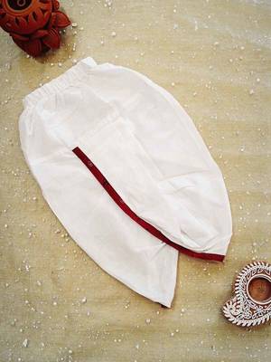 Maroon block print dhoti set 5